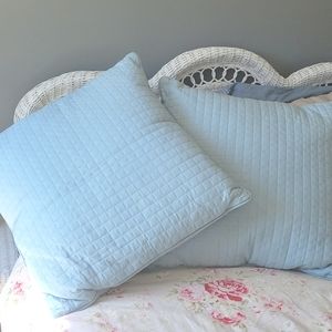 Pair Baby Blue Pillow Shams